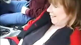 Amateur mature goes dogging with anal