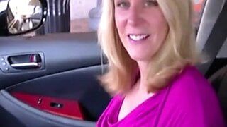 Blond MILF with big tits gets a creampie at job interview