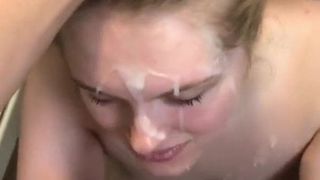 Cum hater – He makes her jerk off in her face (1 of 2)