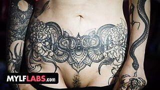 Mylf – Gorgeous Tattooed MILF With Big Tits Shows Off Her Skills Handling Big Cocks
