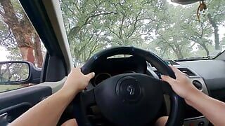 Seducing Nun in a Car and Fucking Her Outdoor
