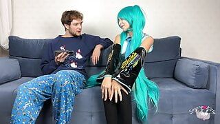 Vocaloid Hatsune Miku Didn’t Expect Fans to Have Such Experienced Fingers! Cosplay Handjob Orgasm