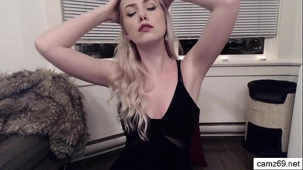 Extremely sexy blonde gets naughty and talks dirty