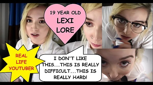 Real life Youtuber 19 year old Lexi Lore “I don’t like this…This is really difficult…I thought you said I just had to lick the sides!” shows off her braces and talks dirty while sucking off dirty old man Joe Jon