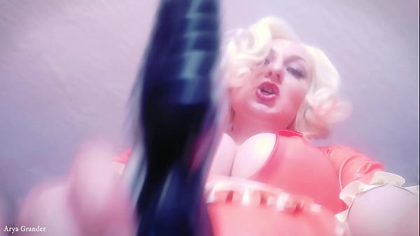 Selfie video – FemDom POV – Strap-on Fuck – Rude Dirty Talk from Latex Rubber Hot Blonde MILF (Arya Grander)