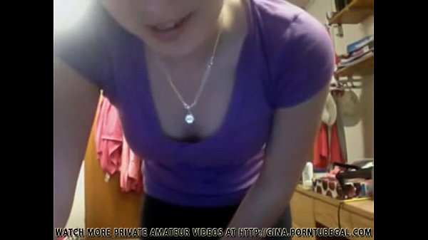Sexy amateur from porntubegal strips on webcam, talks dirty and fingering pussy