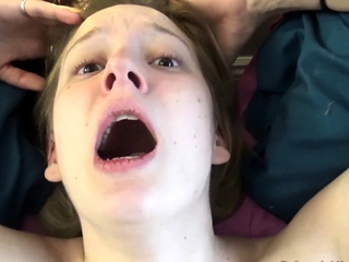 teen brunette masturbation and sucking pov